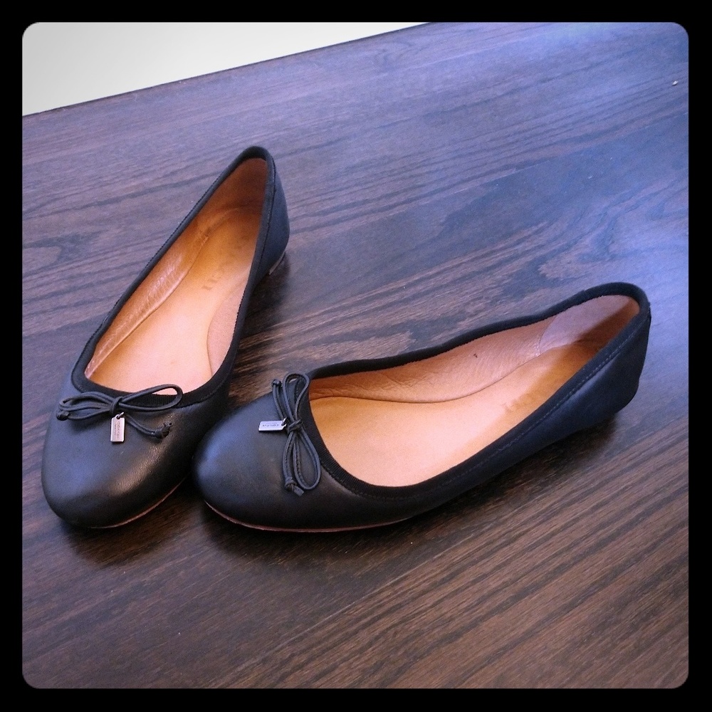 Coach leather flats